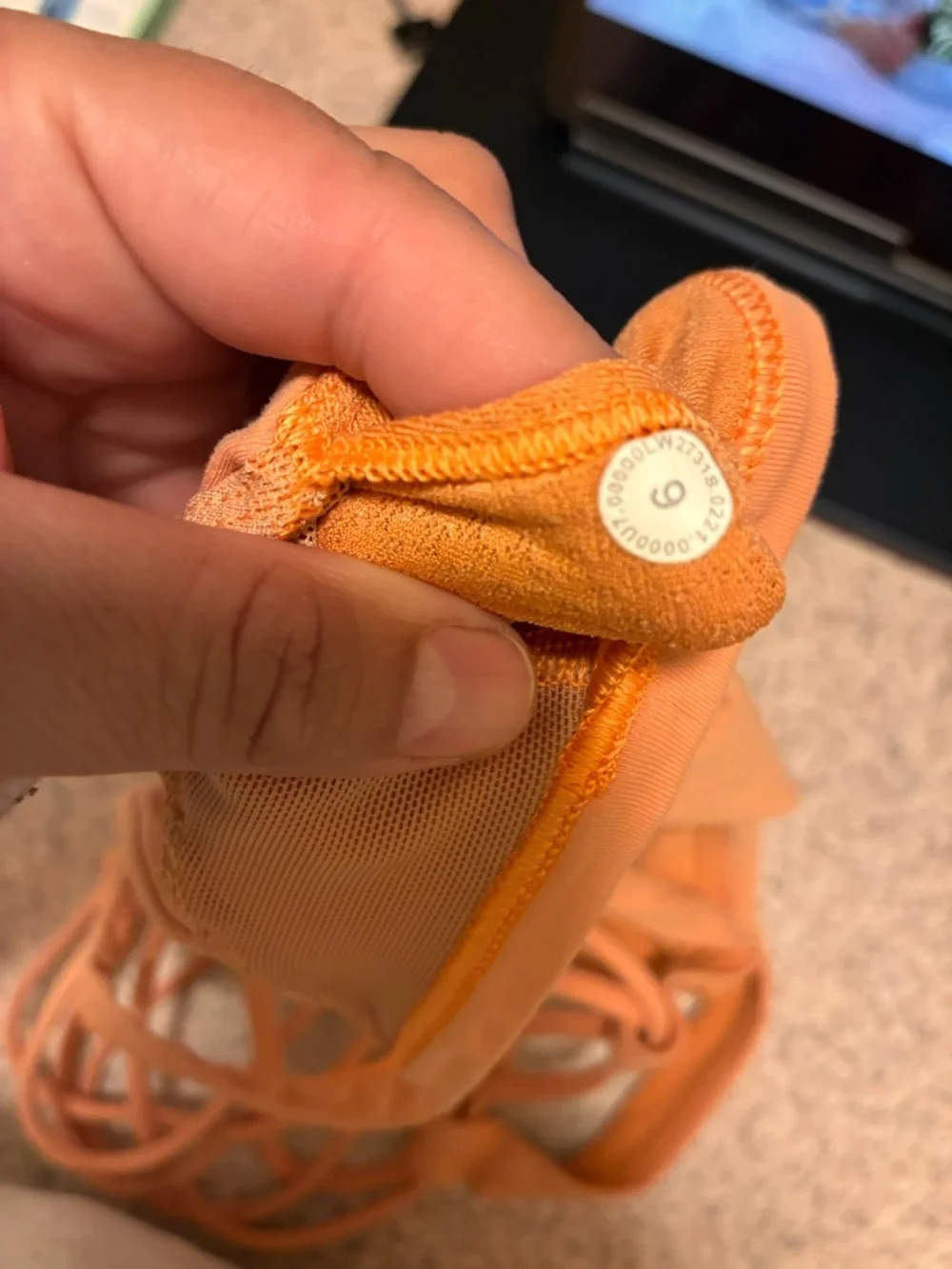 lululemon athletica Strappy Sports Bra in Bright Orange - Picture 6 of 7